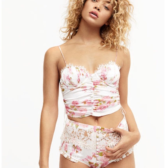 For Love & Lemons Melrose Pleated Bra - Ivory - Picture 12 of 12